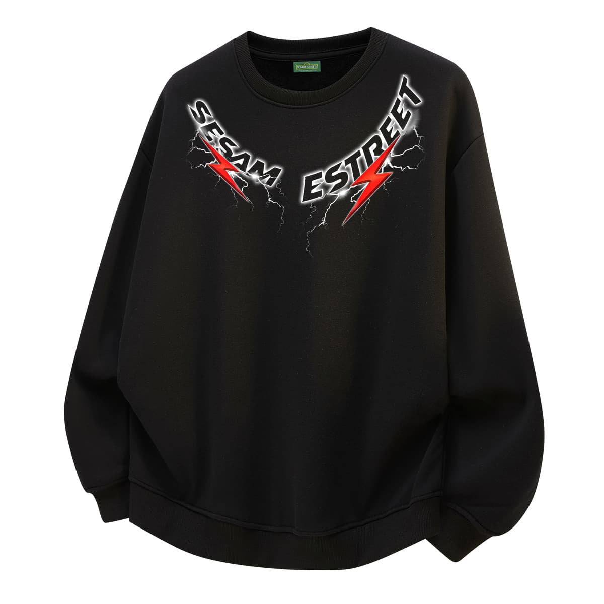 SESAME STREET/芝麻街 Sesame Street Lightning Logo Pullover Sweatshirt
