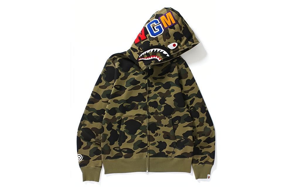 A BATHING APE Shark Camo Hoodie