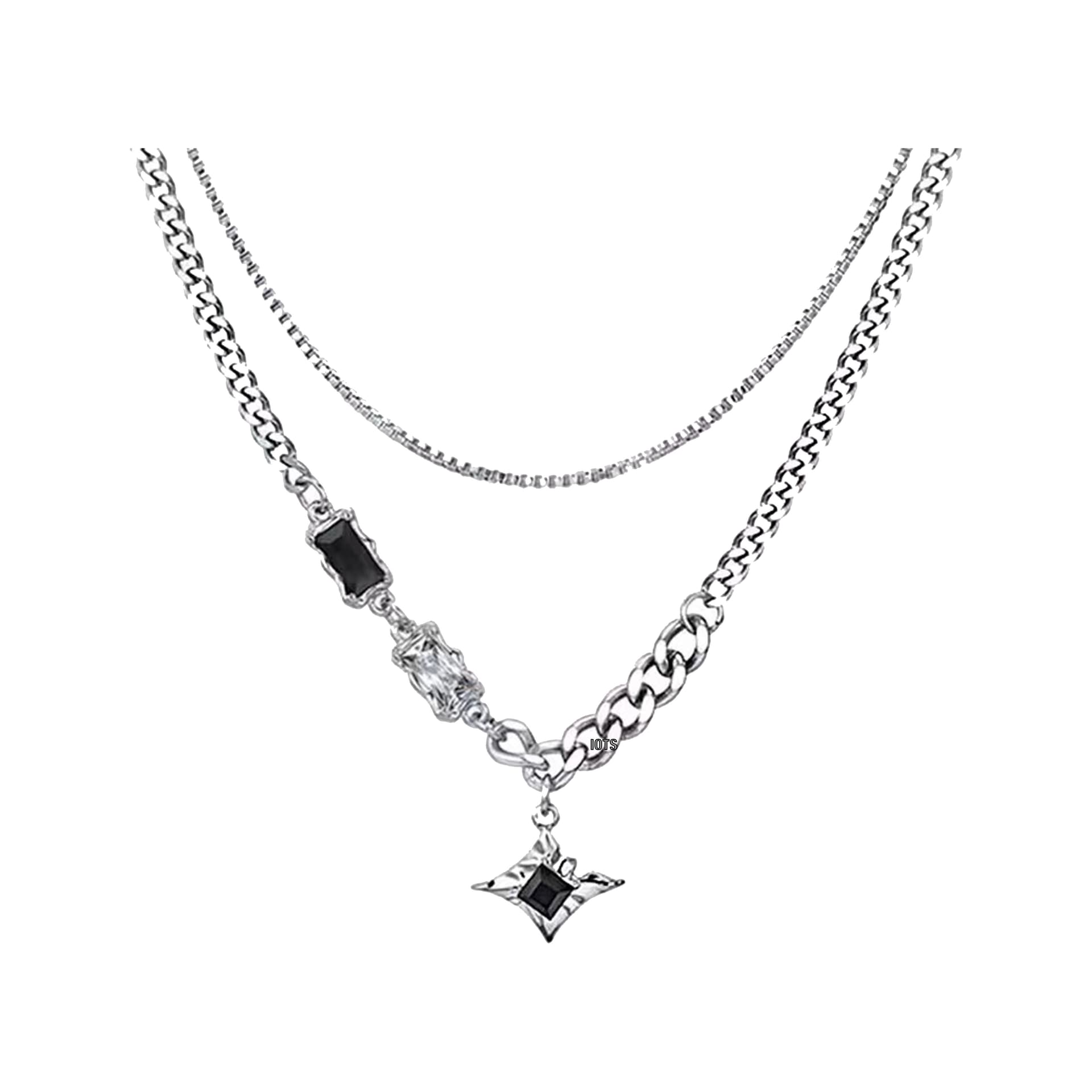 IOTS Dark Silver Star Necklace