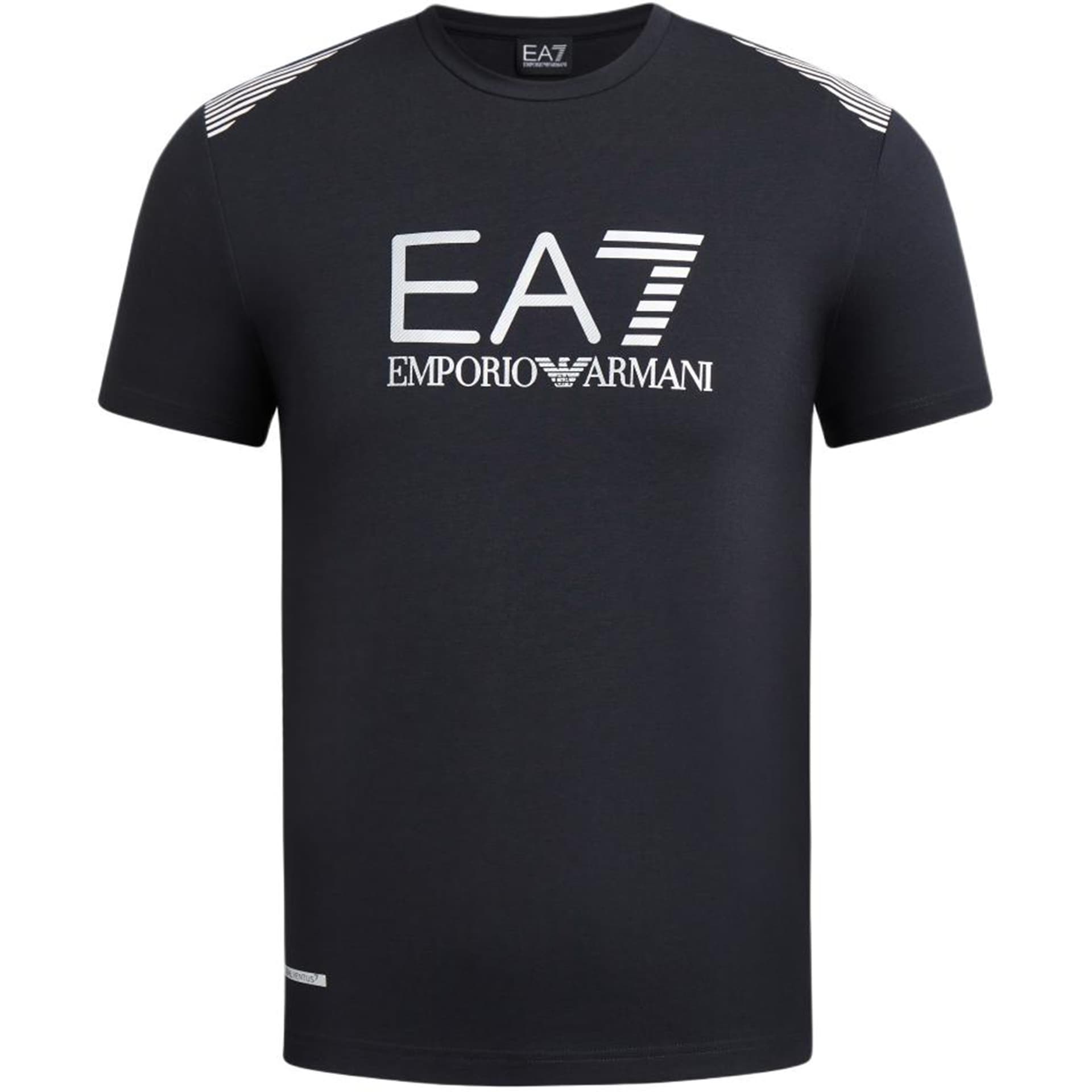 EMPORIO ARMANI/阿玛尼 Emporio Armani EA7 SS24 Letter Print Crew Neck T-Shirt Navy Blue