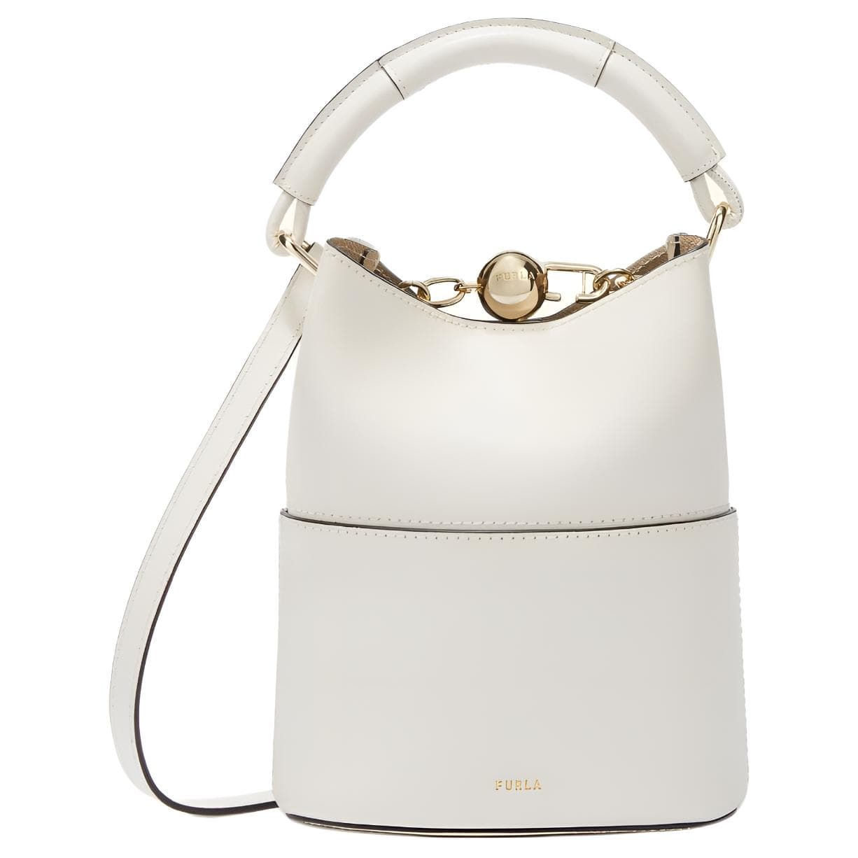 Furla Mini Bucket Bag Cream Oatmeal