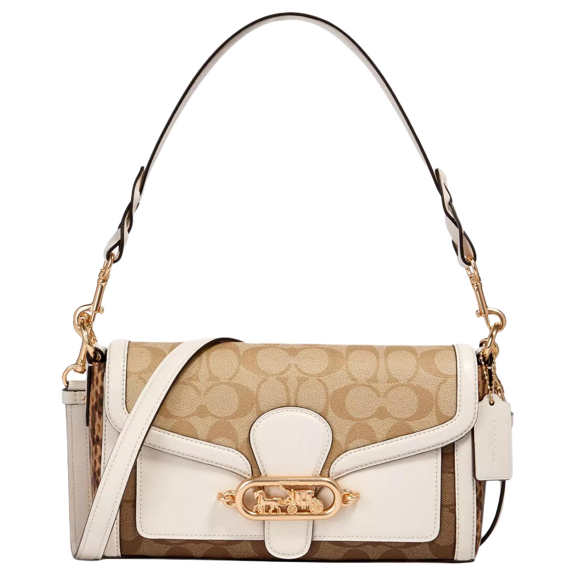 COACH/蔻驰 COACH Jade 26 Canvas Leather Satchel