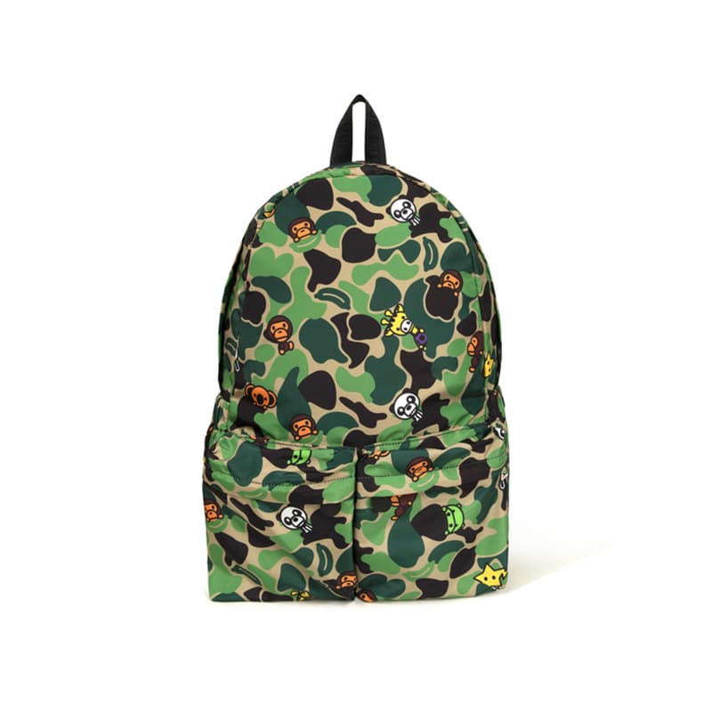 BABY MILO STORE BY A BATHING APE A Bathing Ape Baby Milo Backpack Green Camouflage