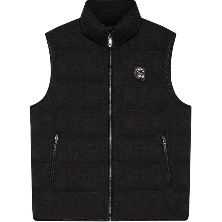 KARL LAGERFELD Logo Jacquard Sleeveless Down Vest