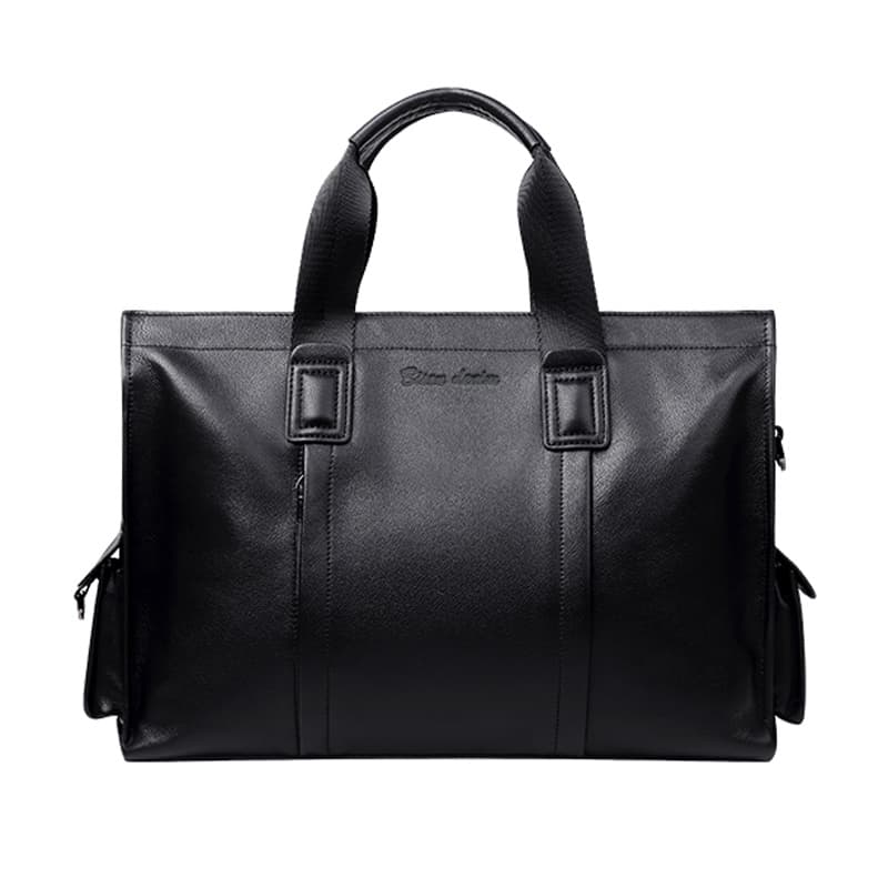 BISON DENIM美洲野牛 BISON DENIM Business Leather Briefcase Black Brown