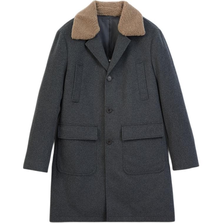 金利来/GOLDLION GOLDLION Detachable Shearling Collar Coat