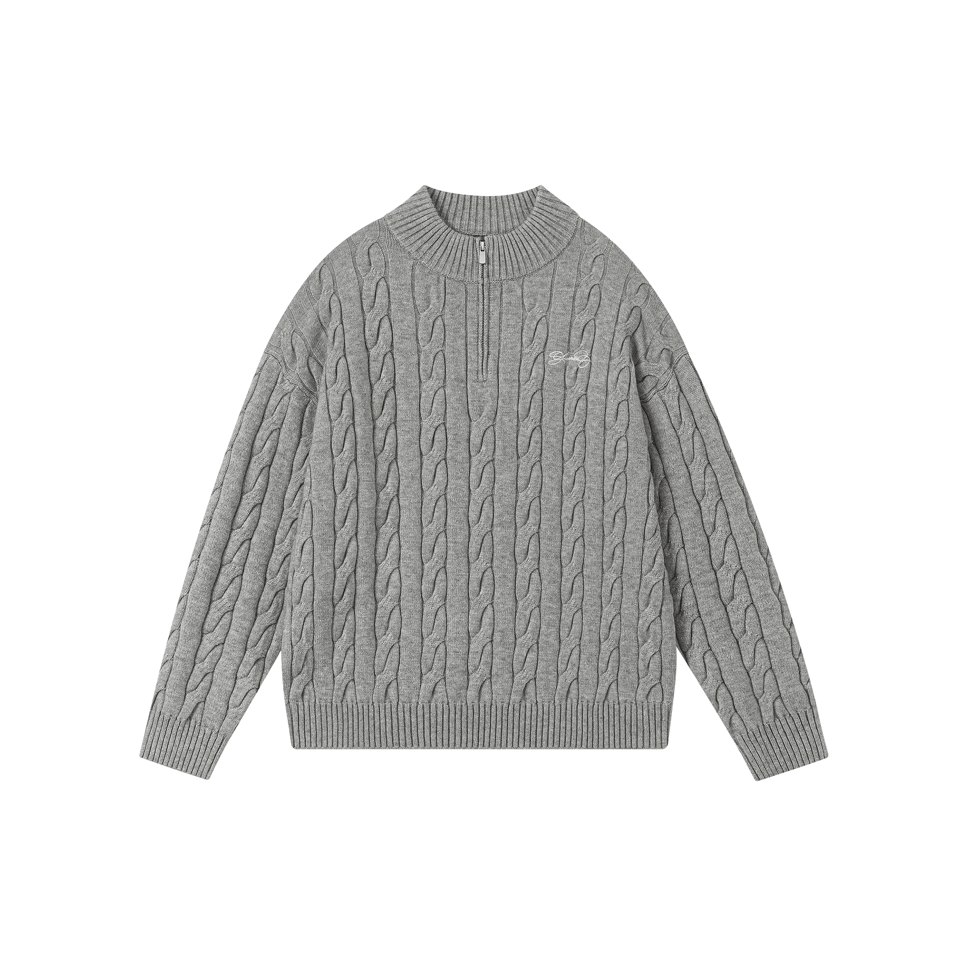 FORNINES Half-Zip Knit Sweater