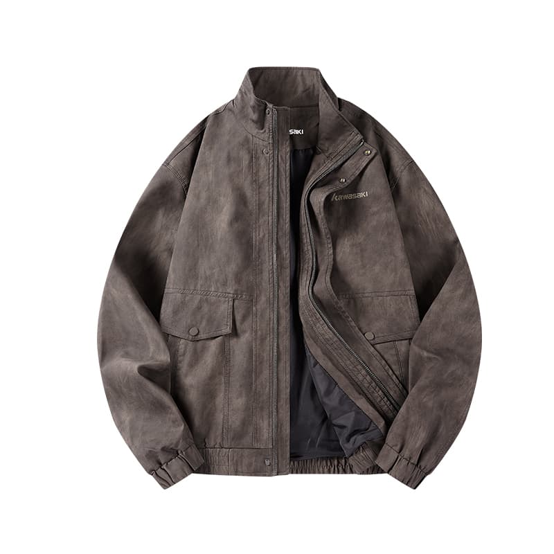 Kawasaki/川崎 Kawasaki Vintage PU Leather Jacket