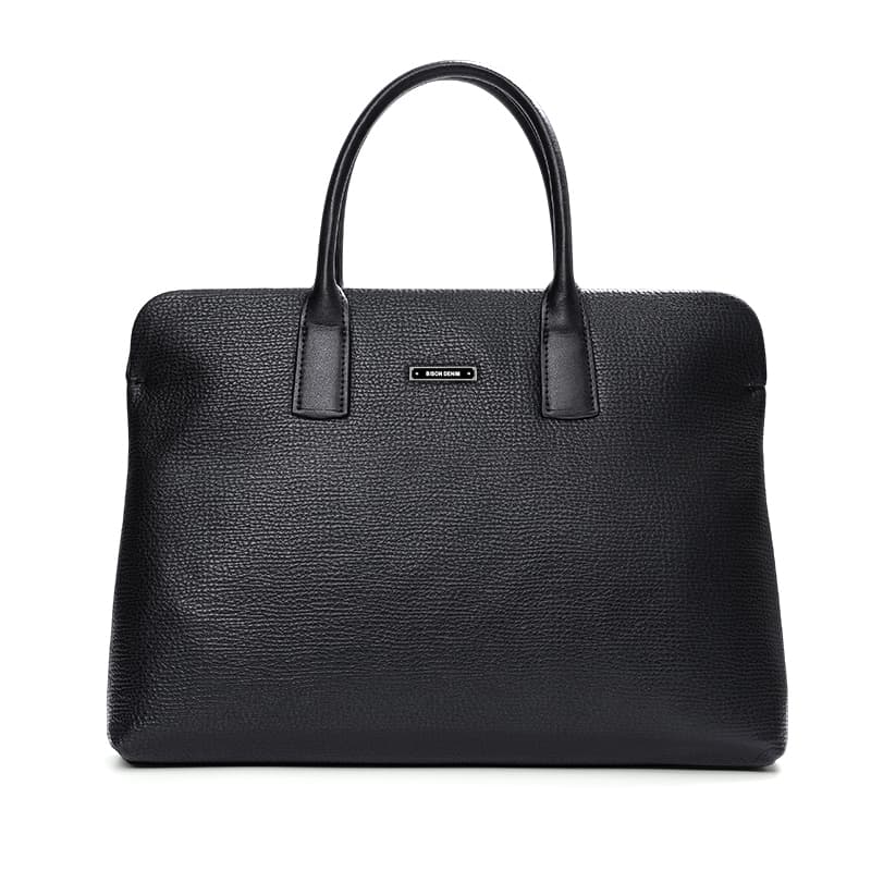 BISON DENIM美洲野牛 BISON DENIM Business Leather Briefcase Black