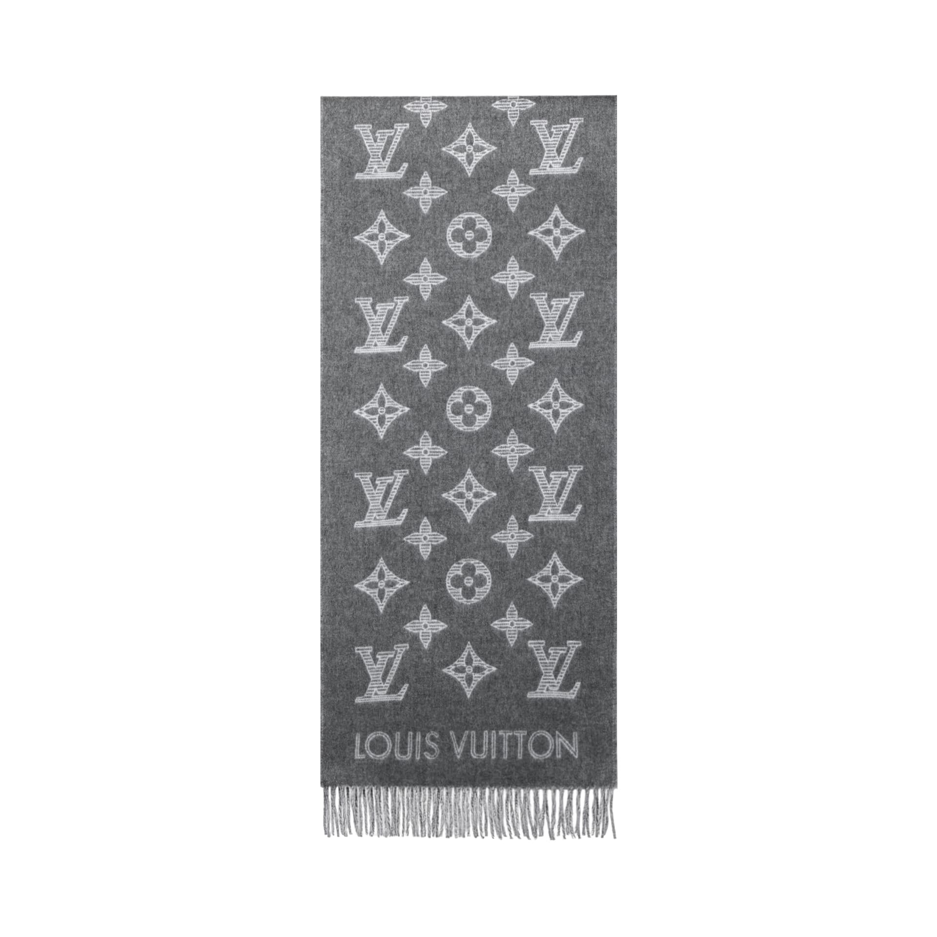 LOUIS VUITTON/路易威登 Louis Vuitton Scarf Grey/Black