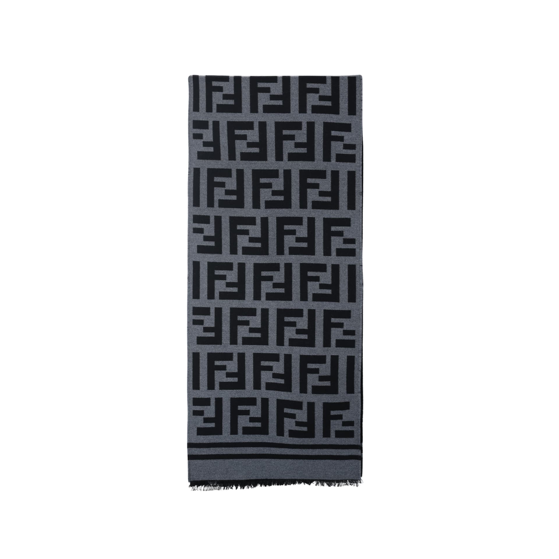 FENDI/芬迪 Fendi Wool Scarf Black Grey