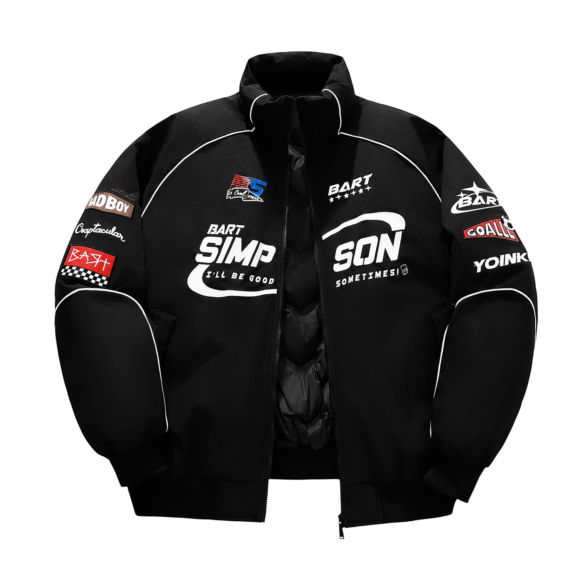 The Simpsons/辛普森一家 The Simpsons Logo Embroidered Racing Jacket