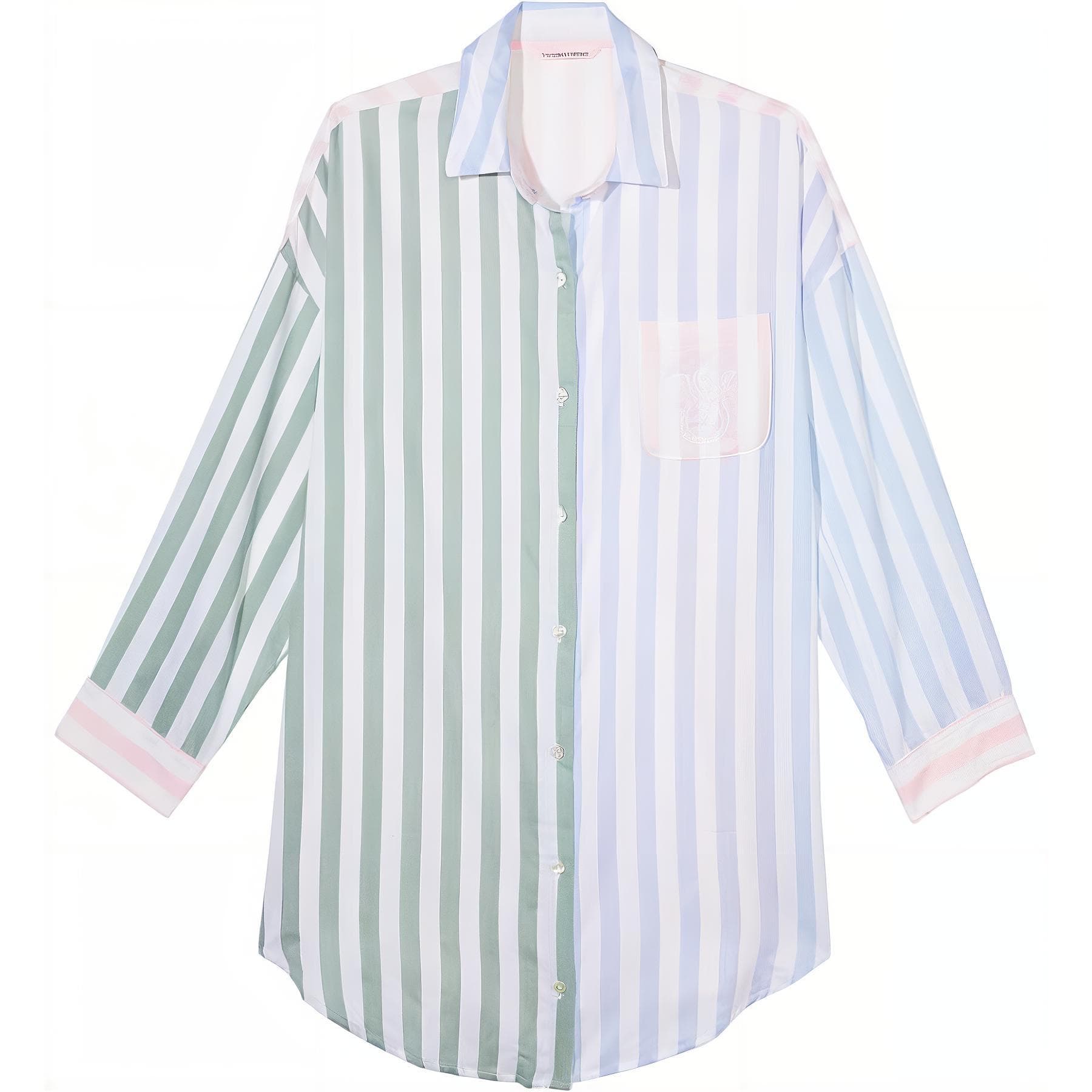 Victoria's Secret/维多利亚的秘密 Victoria's Secret Modal-Cotton Sleepshirt Multicolor Stripes