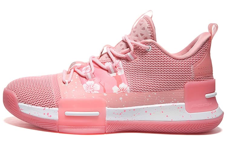匹克 Peak Flash Valentine's Mid Basketball Shoes Women's Sakura Pink