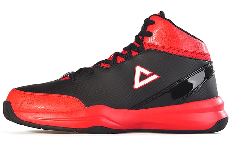 匹克 Peak New Star Mid Basketball Shoes Black Red