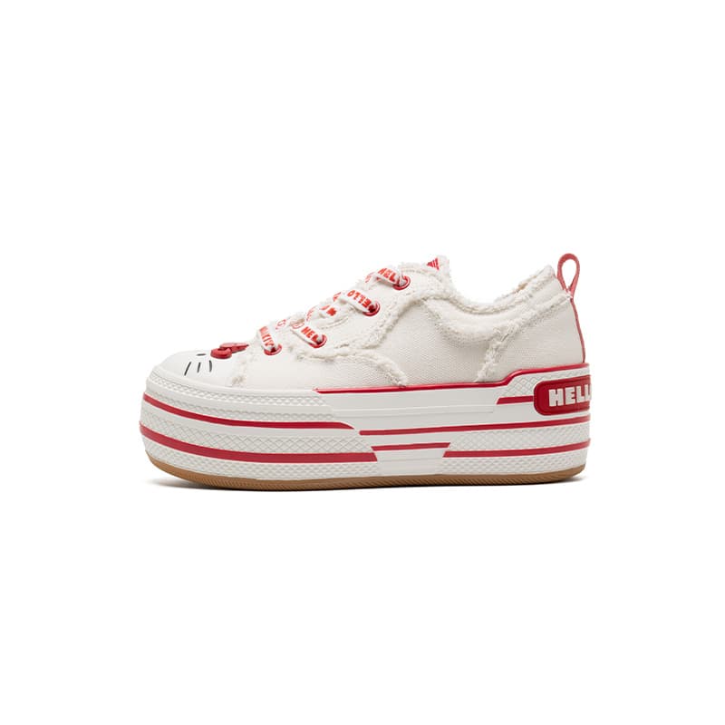 Hello Kitty x OLD ORDER Low Top White Red