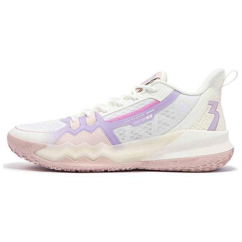 361° Basketball Shoes White Beige Purple