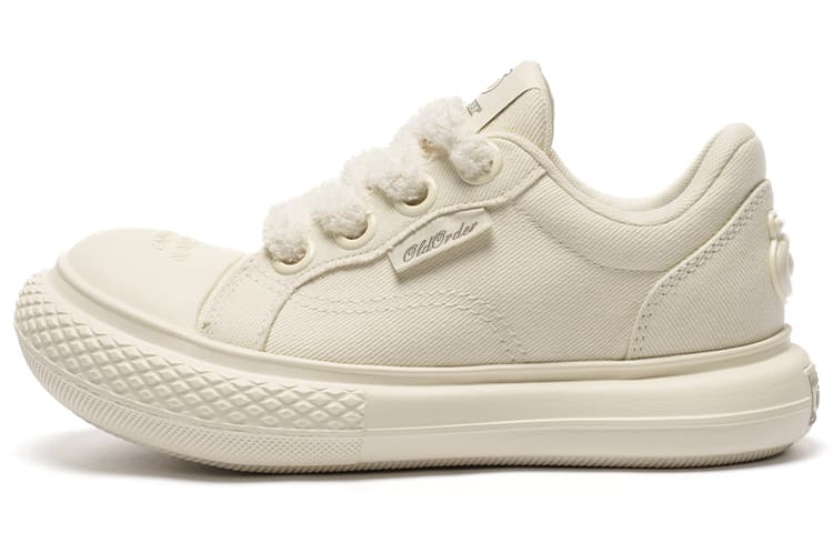 OLD ORDER Low Canvas Sneakers White