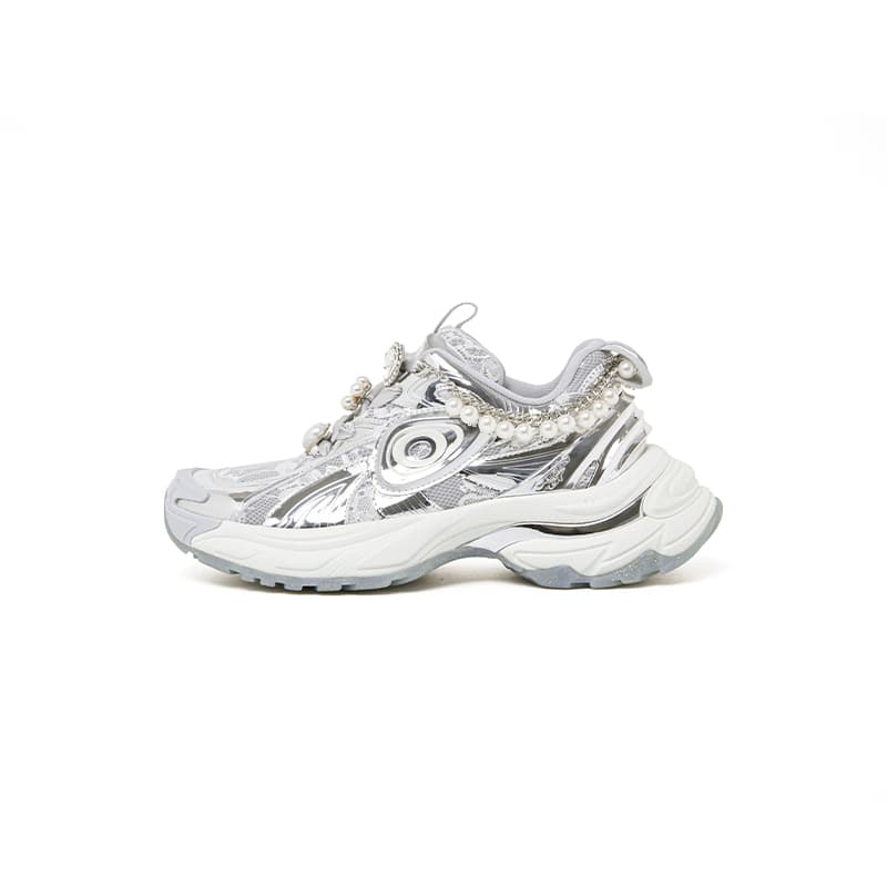OLD ORDER Low-Top Running Shoes Silver