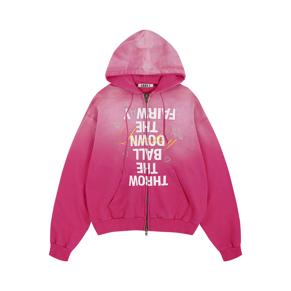 GRAILZ FW25 OVER GRAPHIC VINTAGE ZIP HOODIE