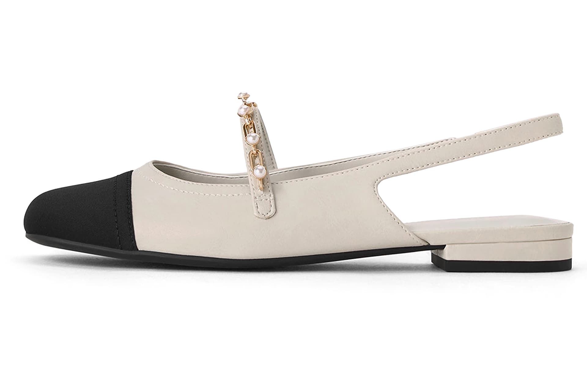 CHARLES&KEITH Charles & Keith Tweed Slingback Flats