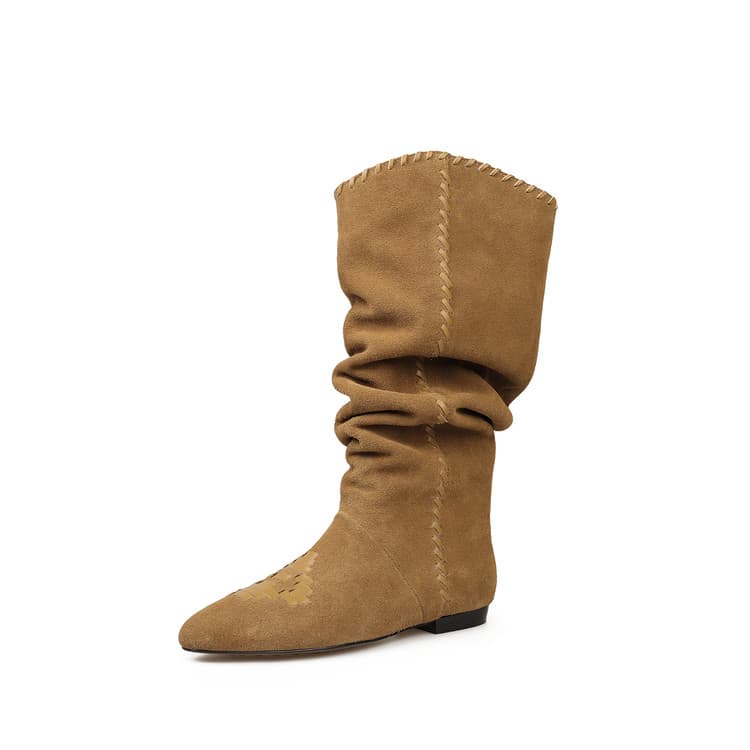 Yeezyy Reezy 2025 Mid-Calf Suede Boots