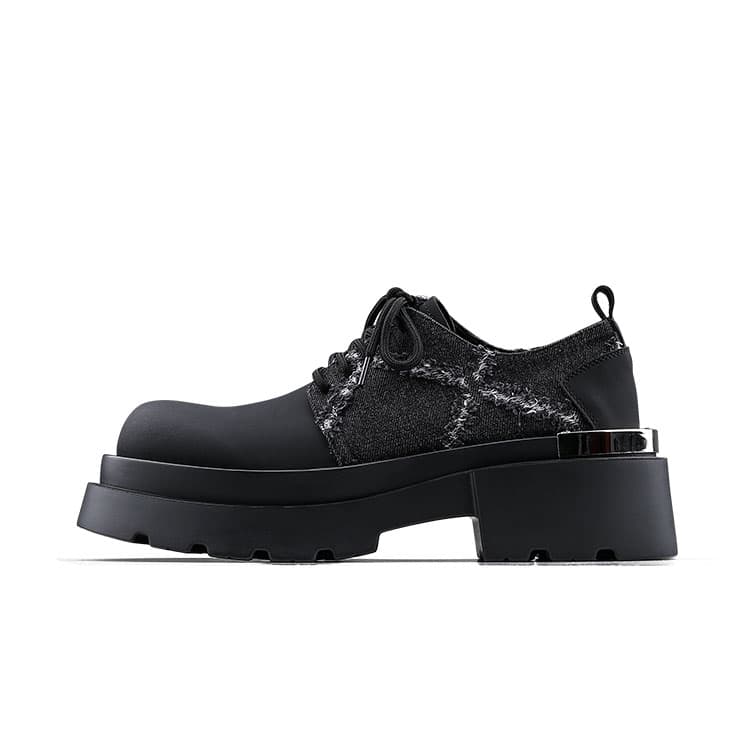 HANQIAORIJI Derby Shoes Black