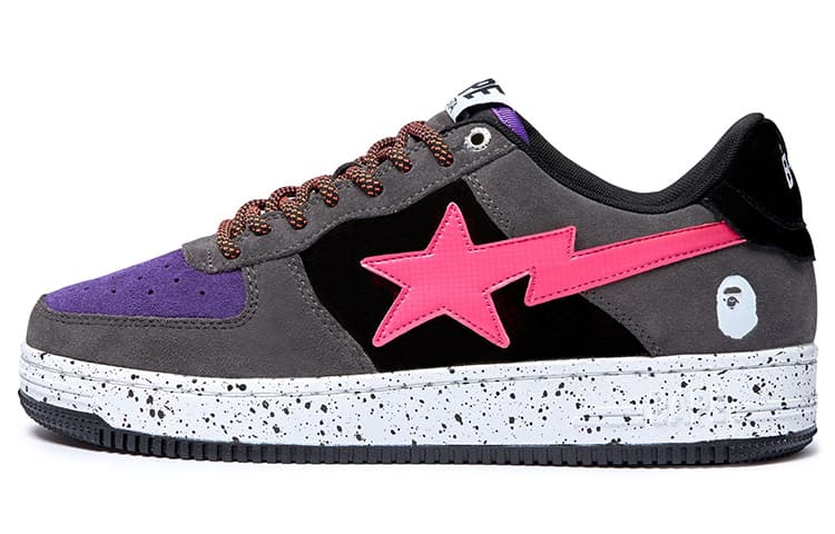 A BATHING APE Bape STA Low Grey Pink