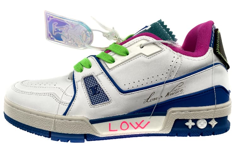 LOUIS VUITTON/路易威登 Louis Vuitton Trainer Upcycling White Blue New York Edition