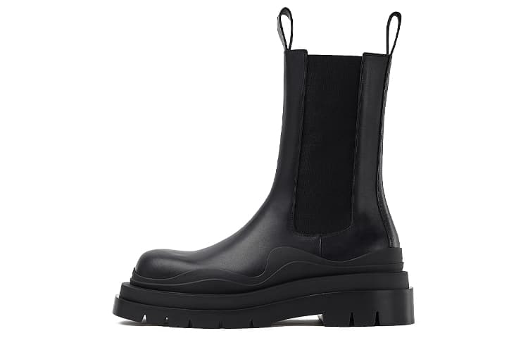 Bottega Veneta/葆蝶家 Bottega Veneta Tire Chelsea Boots Black