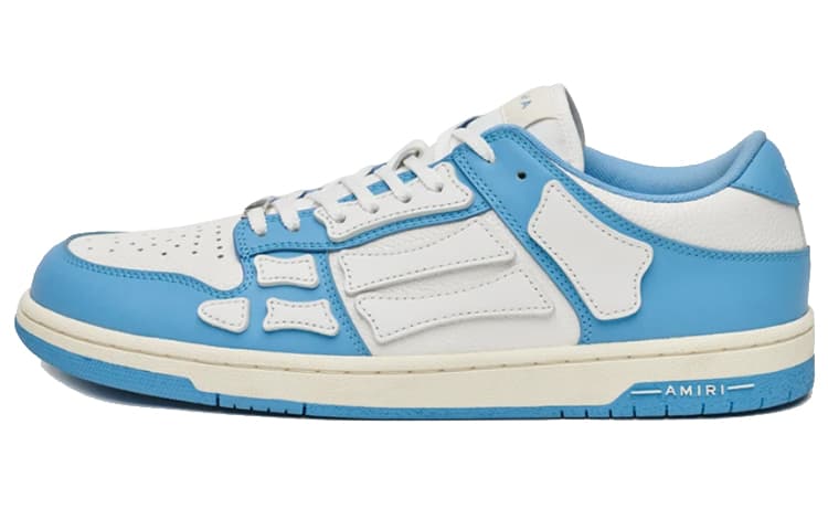 AMIRI Skel-Top Low White Blue