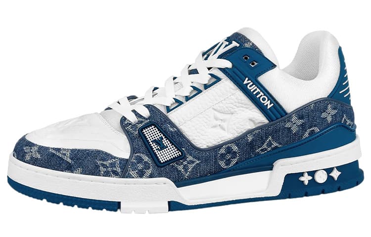 LOUIS VUITTON/路易威登 Louis Vuitton Trainer Denim Blue White