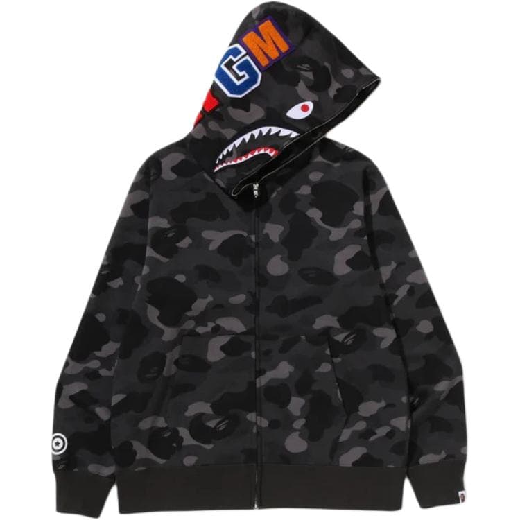 A BATHING APE BAPE SS26 COLOR CAMO SHARK FULL ZIP HOODIE