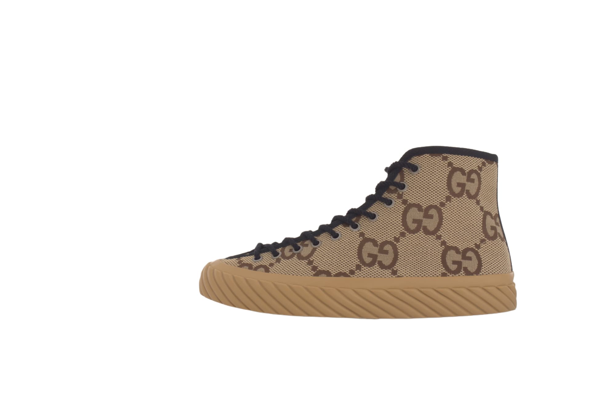 GUCCI/古驰 Gucci High-Top Sneakers Camel