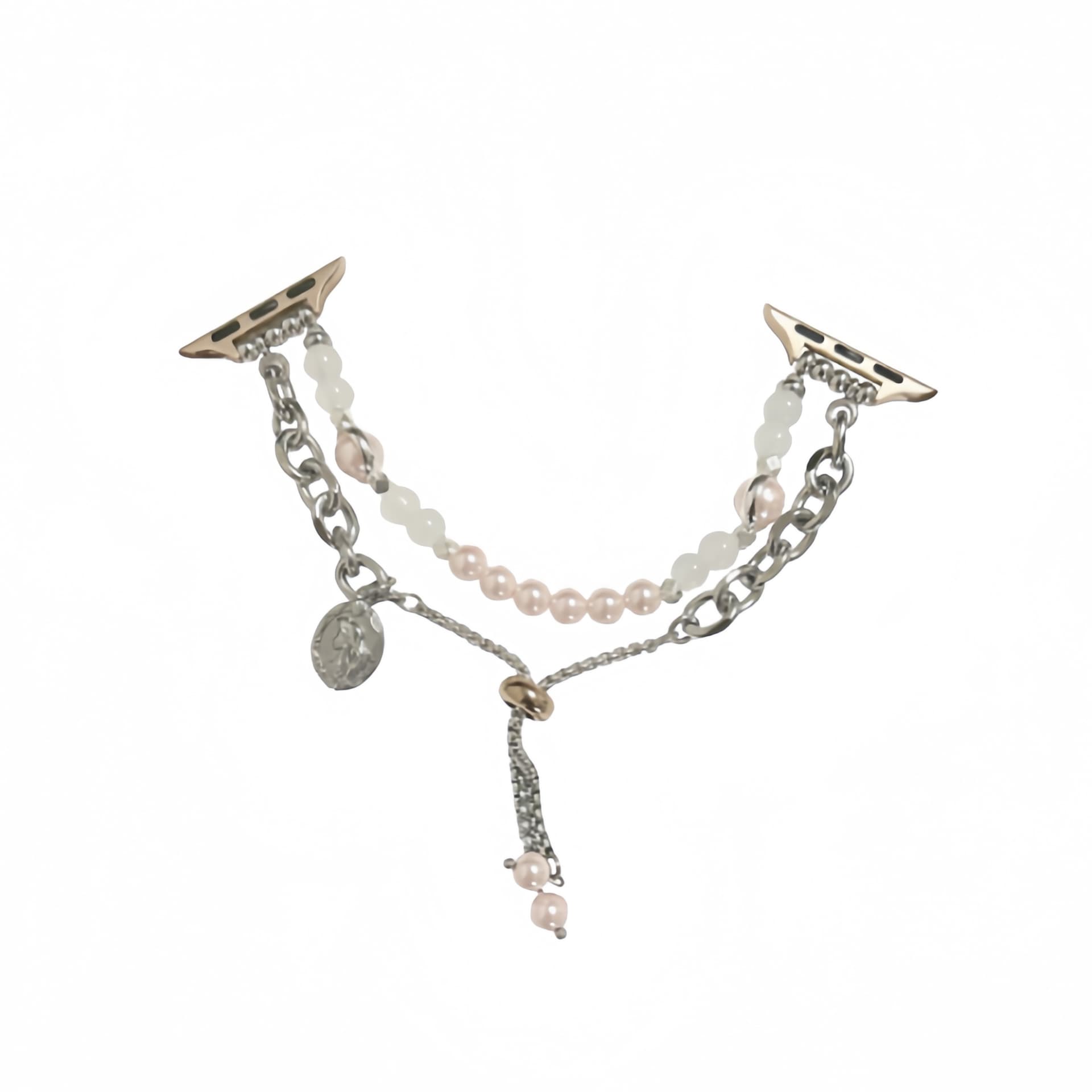 Akkerds Mermaid Crystal Pearl Metal Strap