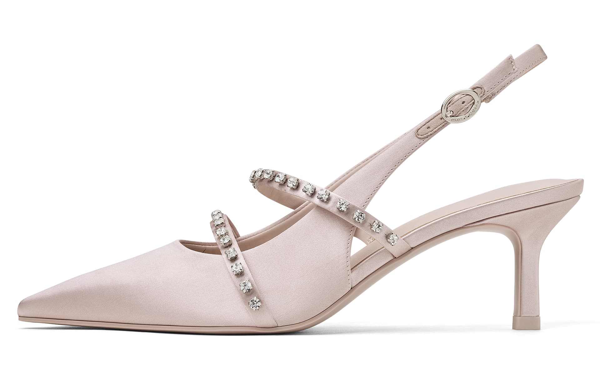 CHARLES&KEITH Textured Rhinestone Sandals 6.3cm
