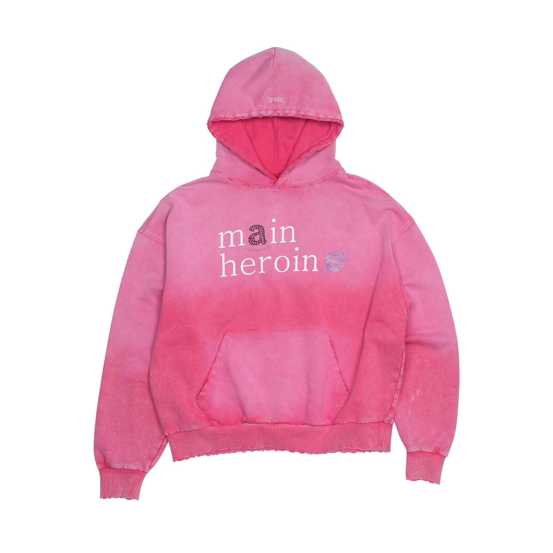 GRAILZ SS26 VINTAGE PARODY HOODIE PINK