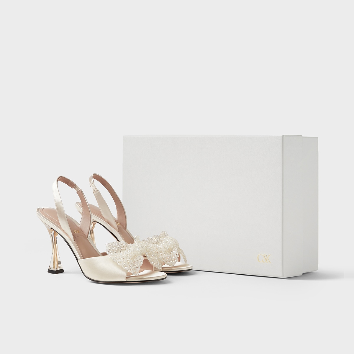 Charles&Keith CHARLESKEITH ck 9.3cm SilverChampagne — фото 7
