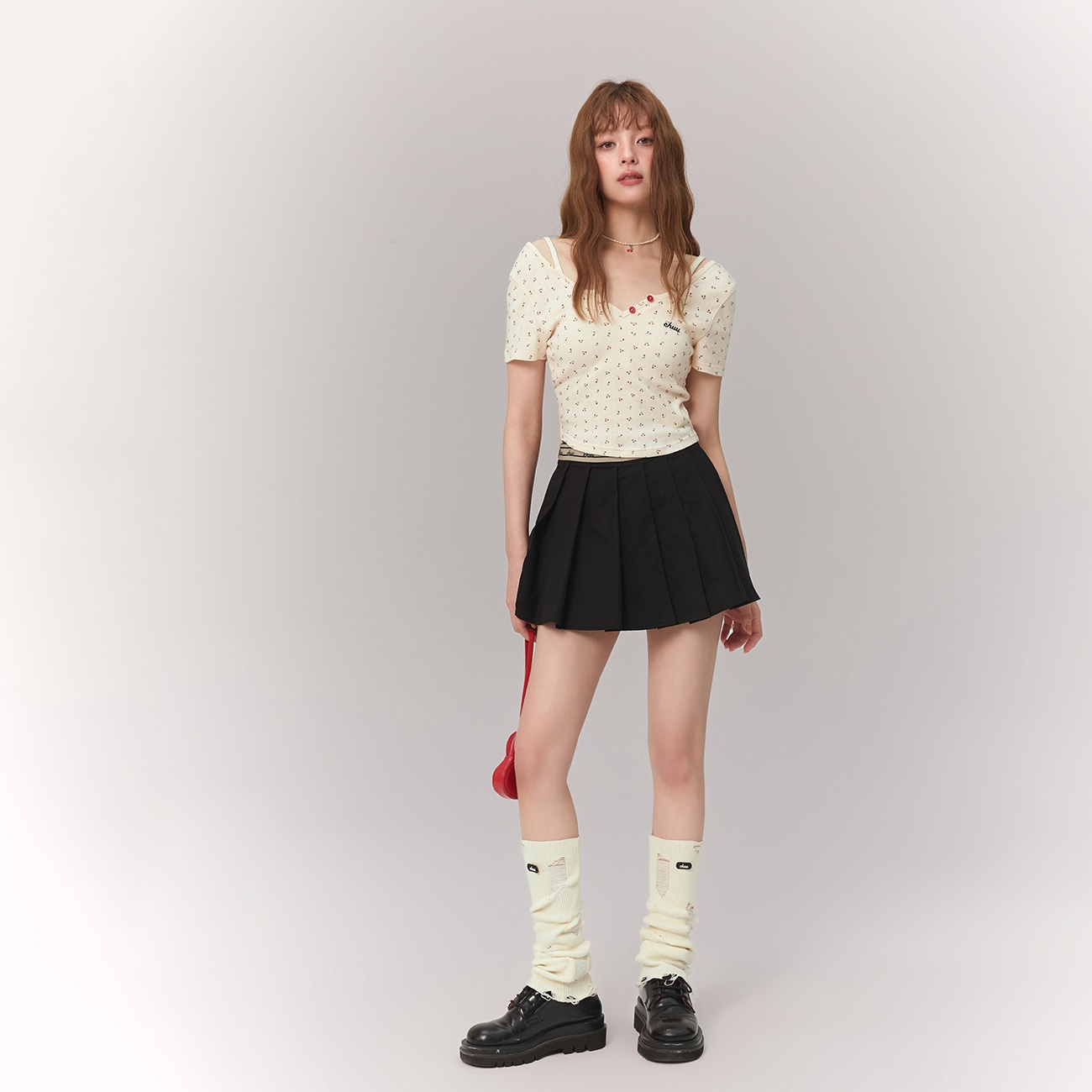 Chuu High Waist Pleated Skirt — фото 5