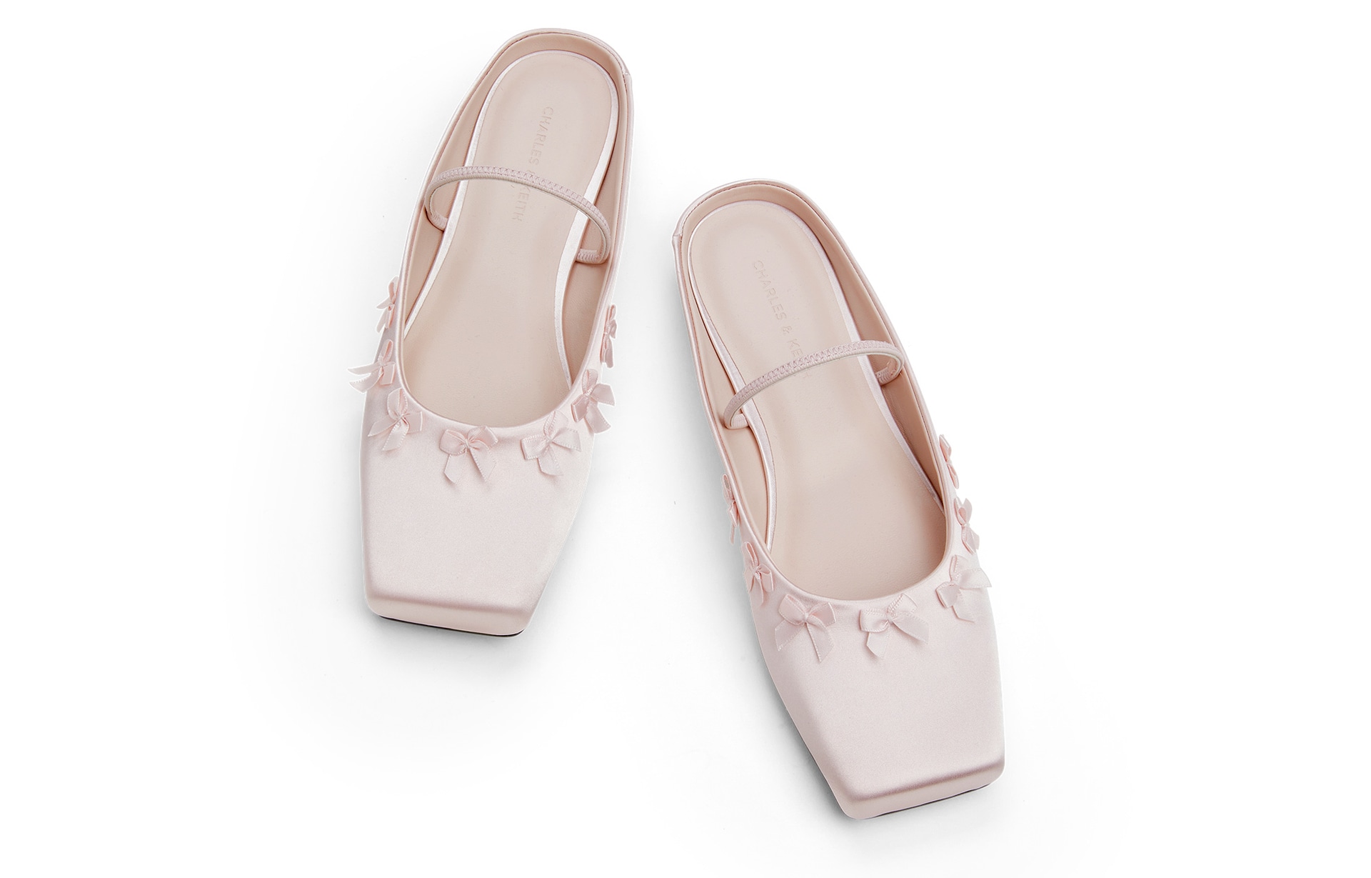 Charles&Keith Charles & Keith Ballet Mules Light Red — фото 4