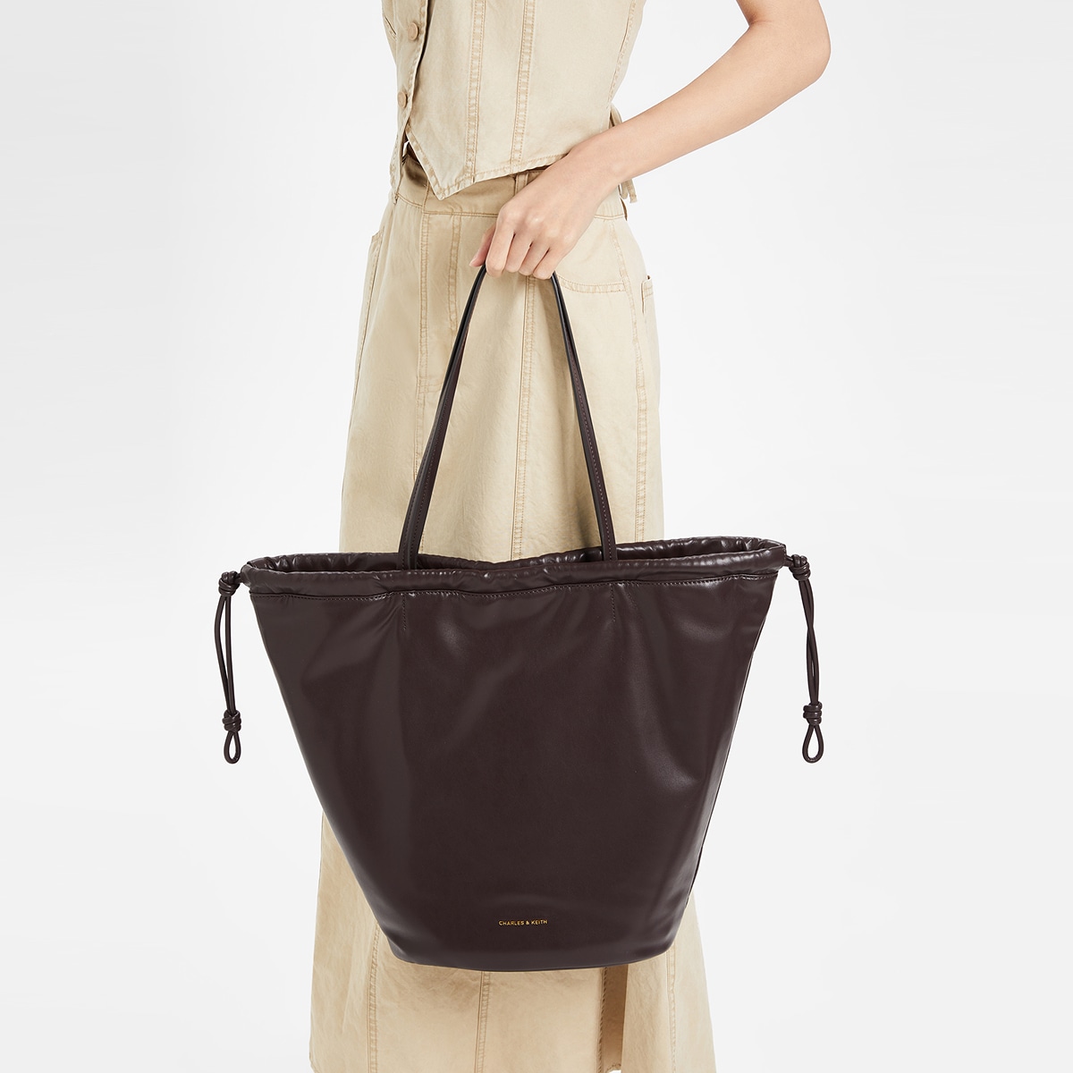 Charles&Keith CHARLESKEITH ck CreamChocolate — фото 7