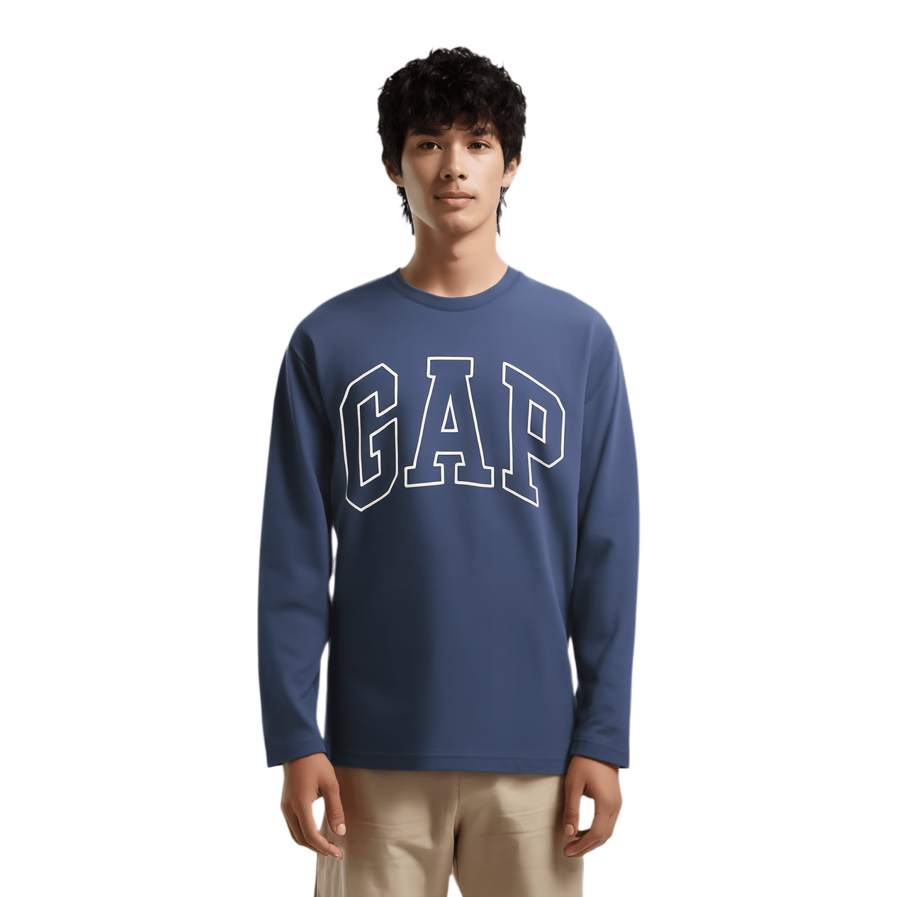Gap Logo Print Long Sleeve T-Shirt — фото 8