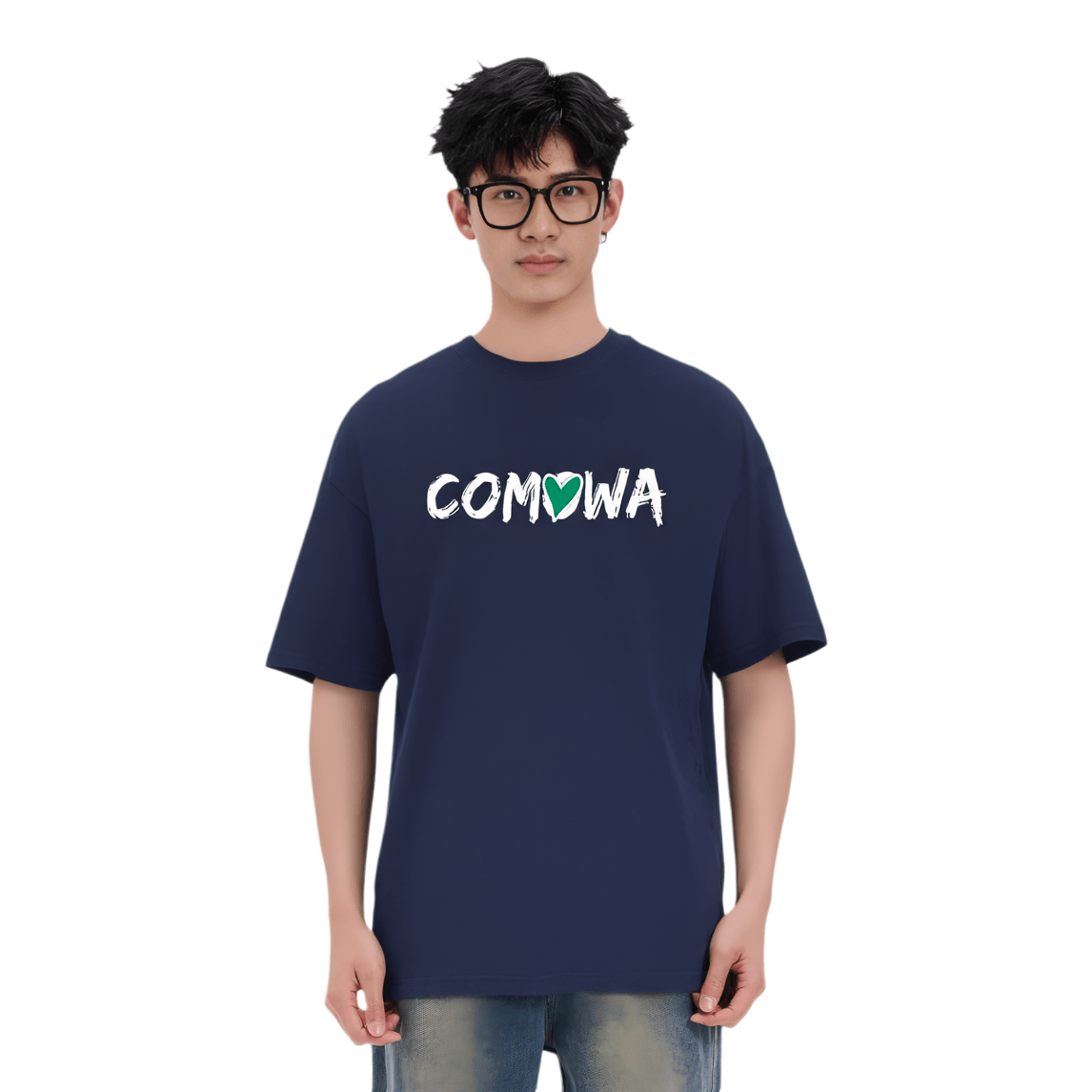 Comowa Loose Letter Print T-Shirt — фото 8