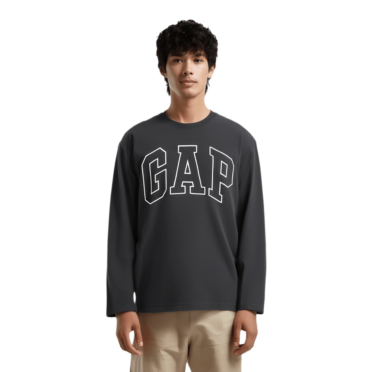 Gap Logo Print Long Sleeve T-Shirt — фото 9