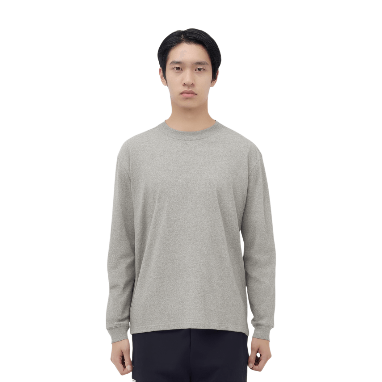 Fear Of God Essentials SS21 Long Sleeve Tee Dark Heather Oatmeal T — фото 1