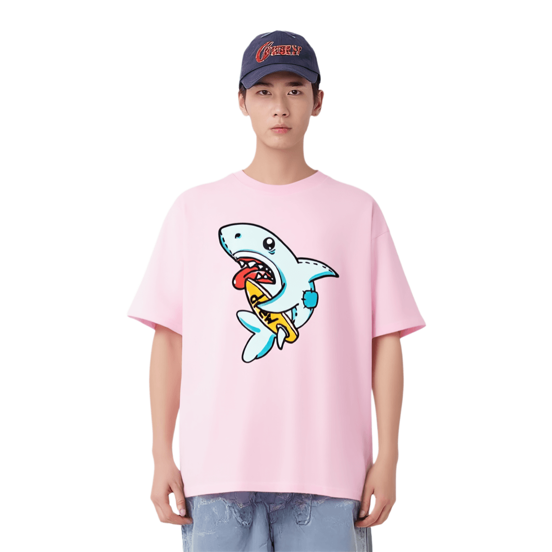 Drew House Cartoon Shark Tee Pink — фото 4