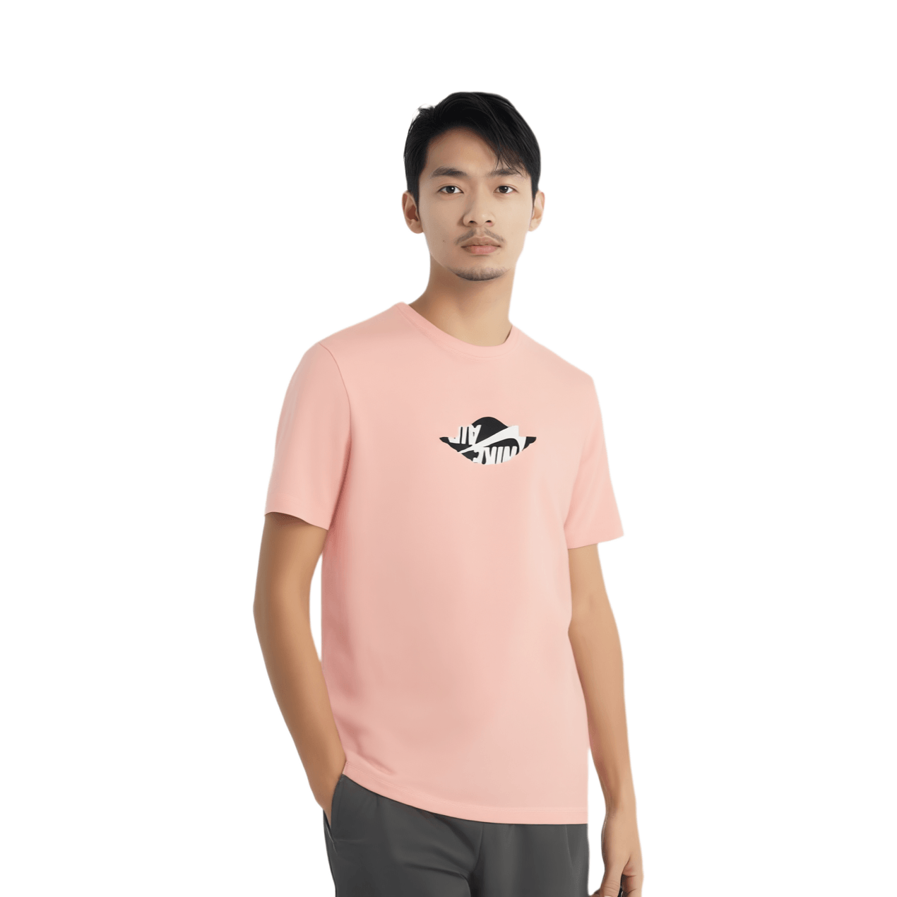 Jordan Classics Crewneck T-Shirt Coral Red — фото 3