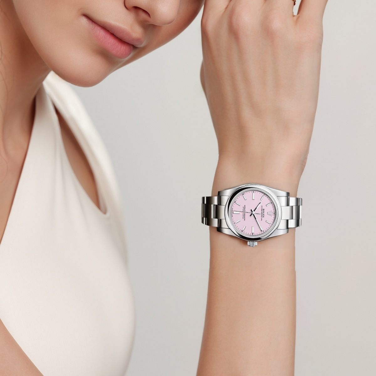 Rolex Oyster Perpetual 34mm Pink Dial — фото 4