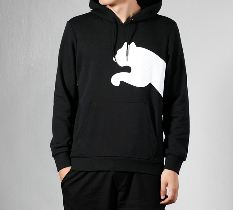 Puma Big Logo Hoodie Black — фото 4