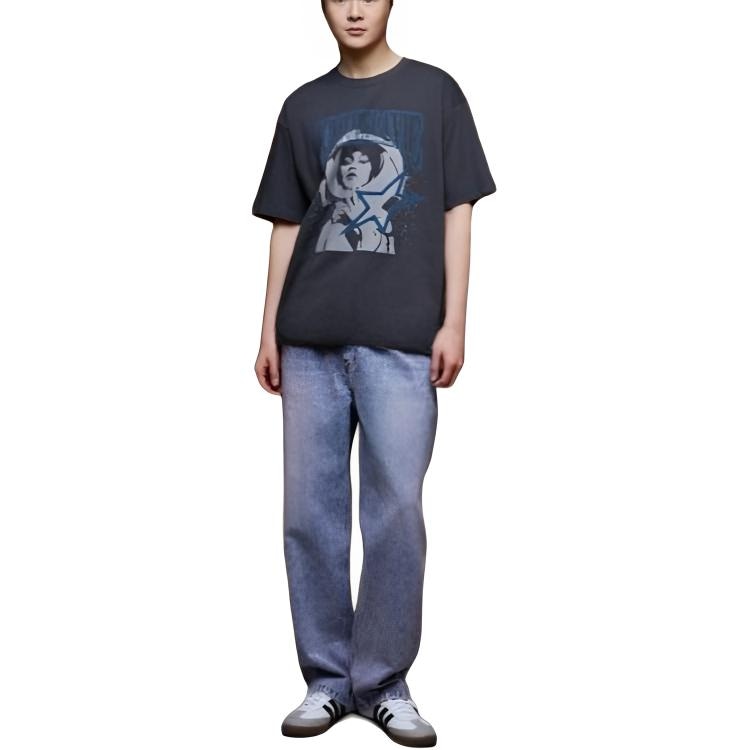 Acme De La Vie ADLV Letter Crewneck T-Shirt Charcoal — фото 2